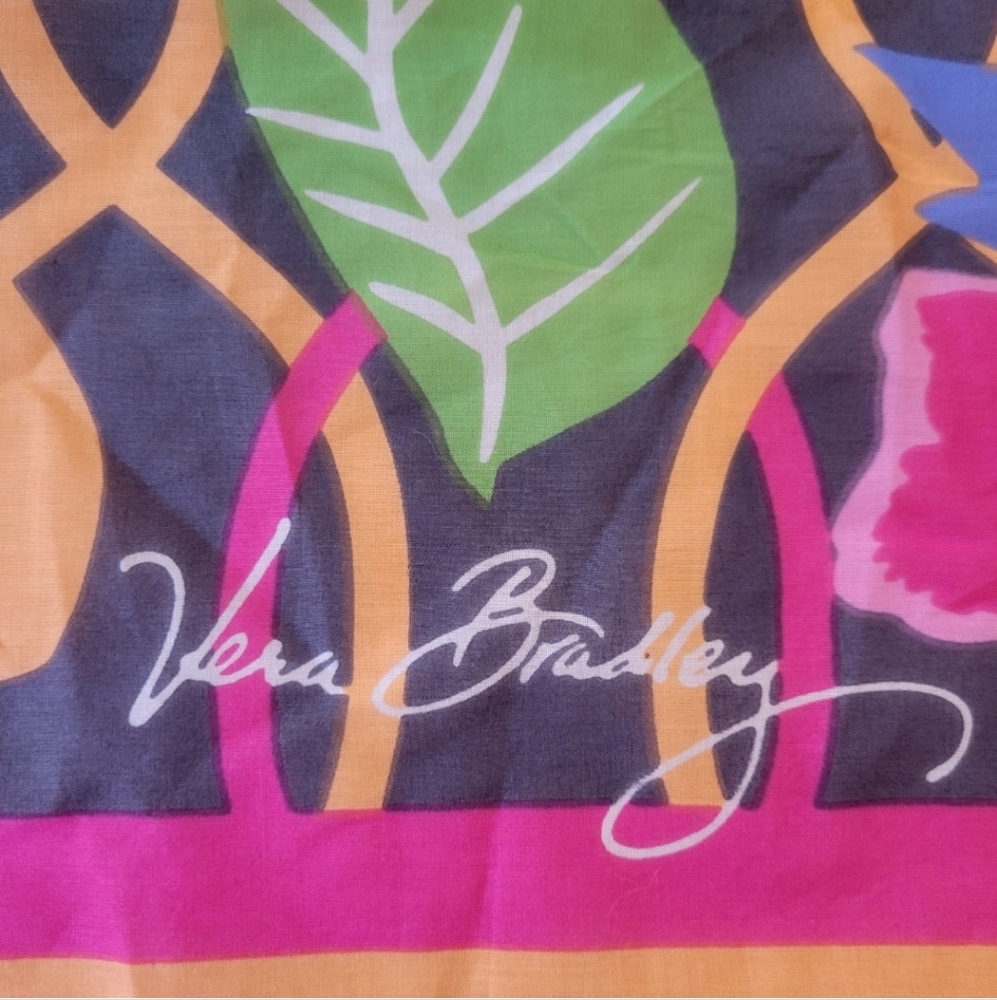 Vera Bradley Large Floral Scarf Sarong ~ Retired Jazzy Blooms ~Bright & Colorful - Picture 4 of 14